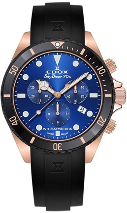 Edox SkyDiver 70s Chronograph 10238 37RNNCA BUI Edox SkyDiver 70s Chronograph 10238 37RNNCA BUI