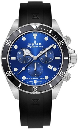Edox SkyDiver 70s Chronograph 10238 3NCA BUI Edox SkyDiver 70s Chronograph 10238 3NCA BUI