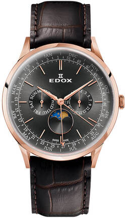 Edox Les Vauberts Annual Calendar 40101 37RC GIR Edox Les Vauberts Annual Calendar 40101 37RC GIR