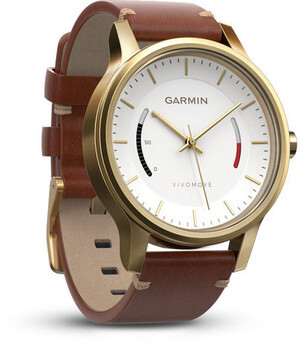 Garmin vívomove Premium, Gold-Tone Steel with Leather Band Garmin vívomove Premium, Gold-Tone Steel with Leather Band